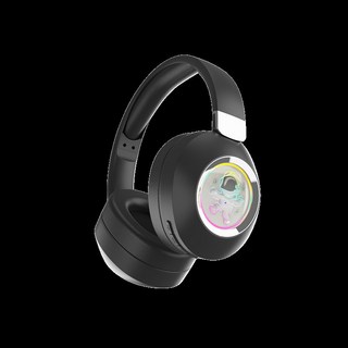 Lucky ST856頭戴式藍牙耳機 折疊帶燈發光立體聲耳機, 藍色,7個圖案混選