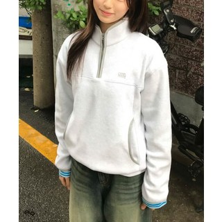 CGP 우먼 폴라플리스 하프 집업_멜란지그레이 290901