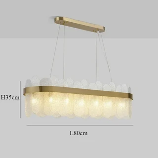 전기톱 럭셔리 현대 LED K9 크리스탈 펜던트 조명 원형 황금 광택 샹들리에 홈 데코 거실 식당용 기구, 01 차가운 흰색, 03 Long L80cm