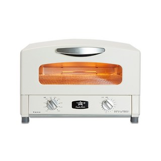 日本千石阿拉丁 復古多用途4枚燒烤箱 0.2秒瞬熱【原廠總代理】, 白色(附多功能烤盤), AET-G13T-W