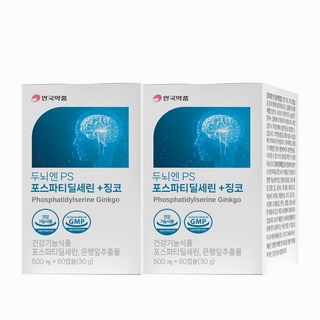 안국약품 두뇌엔 PS 포스파티딜세린 + 징코, 2박스, 60정