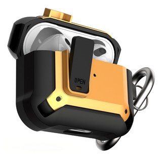 NUART 鎖扣防摔耳機殼, AirPods 4/Airpods 4主動式降噪款, 黃色, 1個