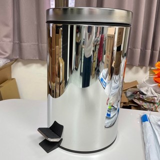 台灣製 腳踏式有蓋不鏽鋼垃圾桶 MY-928-1 回收桶, 1個