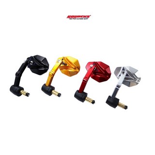 GOWORKS端子鏡後照鏡手把鏡 DRG KRV CB650R CB300R MT15 MSX，鋁合金材質，視野廣闊，安裝簡便，多角度調整, 黑色, 1個