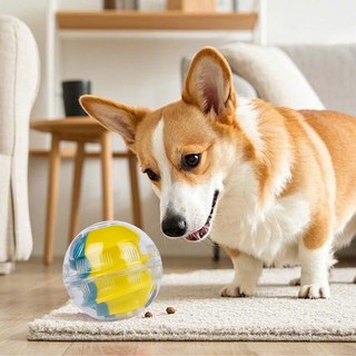 다기능 펫 지능 개발 완구 자동 급여 치아청소 감압하다 해소 한번에, 1개, 옐로우