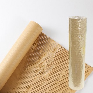 蜂巢紙【創新生活】緩衝紙 易碎物包裝 環保緩衝包材, 1個, 蜂巢紙30cm*30M-牛皮色