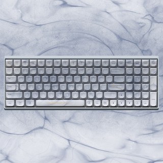 Lofree 洛斐 漣漪 三模機械鍵盤 無線藍牙鍵盤 平板電腦鍵盤 高顏值 臺灣72H髮貨, 漣漪主題鍵盤-100鍵 霧霾藍底座 （鍵