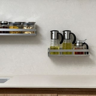 에브리윅 접착식 304 스텐 조미료 선반 양념통 벽선반