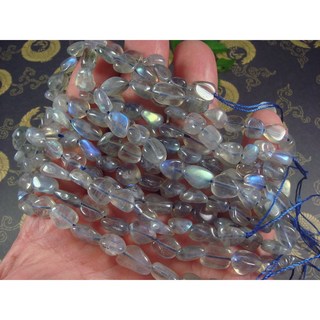 臻品閣 天然A貨藍光拉長石隨形串珠散珠項鍊手鍊配珠