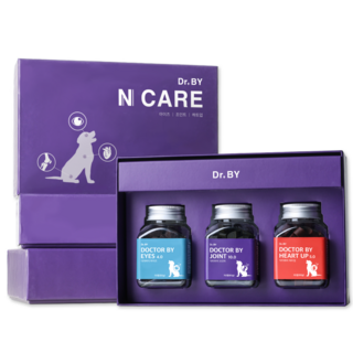 닥터바이 N케어 강아지 관절 심장 눈 눈물 영양제 선물세트, 70정, 종합영양제, 1세트