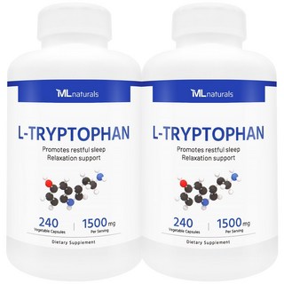 [미국빠른직구] 신제품 마이라이프 내추럴스 L-트립토판 1500mg, 2개, 240정