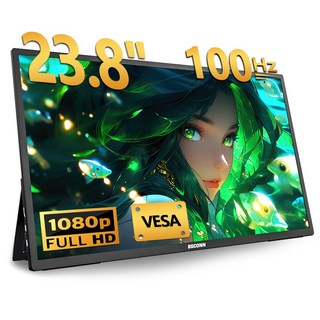 BSCONN 베쓰콘 23.8인치 FHD 100Hz 포터블 휴대용 모니터, F18 Pro, 54.6cm