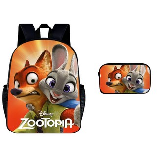 Zootopia 2 印花書包 瘋狂動物城2 小學生背包筆袋2件套, 12, 1個