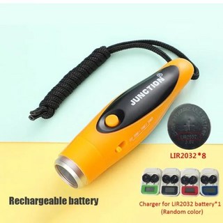 교통 신호수 전동 호루라기 배터리 충전식 다기능 전자 휘슬 PE 교사 축구 심판 캠핑 야외 하이킹 비상, 1개, Rechargeable-Orange