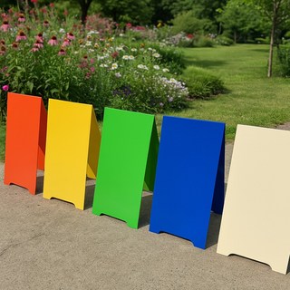 애드바이 a형입간판 제작 카페 입간판 매장 철제 배너 거치대 소형, 1개, 옐로우