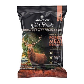 ADDICTION 고양이 사료 포레스트 레드 맛 60g 10개 (40이상 고단백) 뉴질랜드