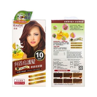 何首烏草本護髮染髮霜 DIY染髮劑 適合灰白髮, 1個, ZA0406-#10蜜褐色