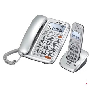 AIWA 愛華 助聽大音量無線電話 AG-8099 紅 銀 兩色選 全新公司貨保固, Aiwa電話AG-8099銀