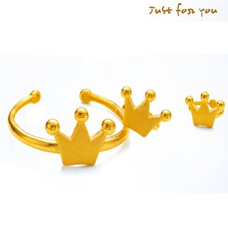 피주얼리 순금 크라운 팔찌 7.5g 24k 99.9% 돌 백일