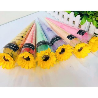 孟之坊婚禮精品舘向日葵香皂花甜筒乾燥花束：情人節畢業母親節禮物首選, 1個