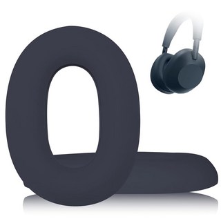 Adhiper 소니 WH-1000XM6 헤드폰용 실리콘 스웨트 이어패드 커버 XM6 액세서리 이어 커버 케이스 프로텍터 땀 방지 및 쉬운 세탁 가능 - 미드나잇 블루
