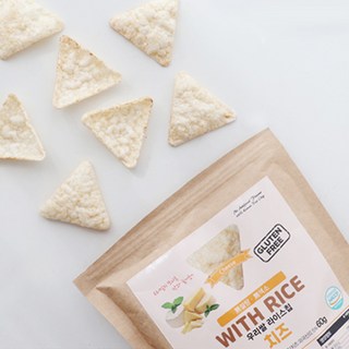 쌀이랑 우리쌀 라이스칩 아이간식 글루텐프리건강한 쌀칩과자, 2개, 60g