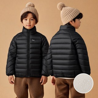 알앤엘 아동용 웜라이트 경량 패딩 집업 키즈 겨울 점퍼