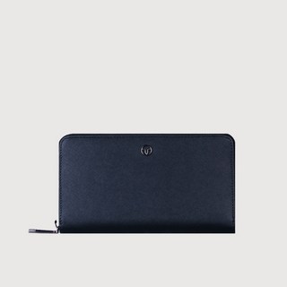 【VOVA】卡西安系列 8 卡位拉鍊長夾 十字壓紋牛皮 經典商務風 VA134W015NY