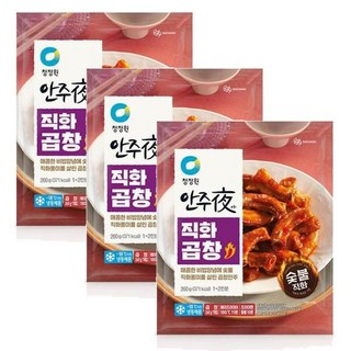 청정원 안주夜 논현동포차스타일 직화곱창, 3개, 260g