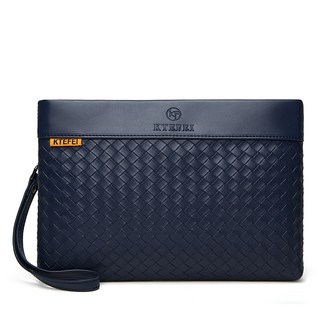 Wendy丨手拿包 男士加厚PU手抓包 新款百搭編織信封包 耐磨手包