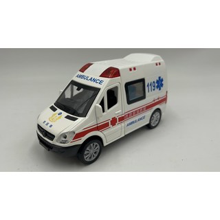 救護車模型 仿真合金車模, 紅白, 1個