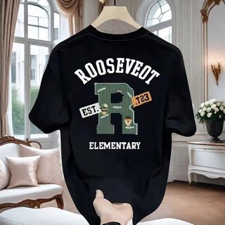 純棉短袖T恤 M-5XL大尺碼 男女同款寬鬆情侶印花短T