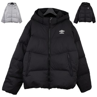 백화점 정품 엄브로 25FW 남녀공용 플라이드 구스다운 푸퍼패딩 숏패딩 후드 자켓 한겨울 겨울 따뜻한 점퍼 + 스포츠양말