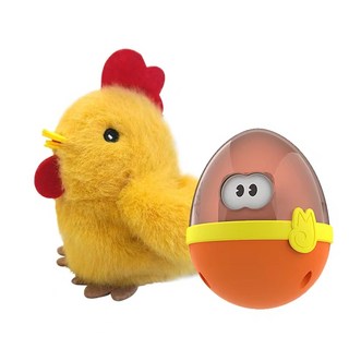 萌怪智造所 智能玩具-黃色小雞 漏食雞蛋 智能雞 智能玩具 黃色小雞 農場系列, 1個