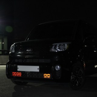 영카클럽 더뉴 레이 호환 프론트 그릴 범퍼 반사 리플렉터 스티커 안전 반사 악세사리 용품, 레드, 1개