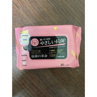 益菌革命 益菌棉柔濕式衛生紙 20抽 私密處/臀部適用 可沖馬桶 抗菌保濕 益生菌配方, 1個, 私密處【包裝粉色】
