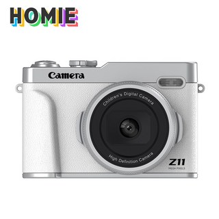 HOMIE 디지털카메라 4800W 픽셀카메라 2.4인치 스크린 빈티지카메라 16X 디지털 줌, 하얀색