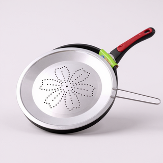 DAMDA 스텐인레스 타공 후라이팬 기름방지망 덮개 튀김 방지 뚜껑32cm, 1개