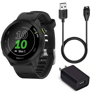 가민Forerunner 55 GPS 러닝 스마트워치 (블랙) 파워 번들 230089, 가민Forerunner 55 GPS 러닝 스마트워치 (