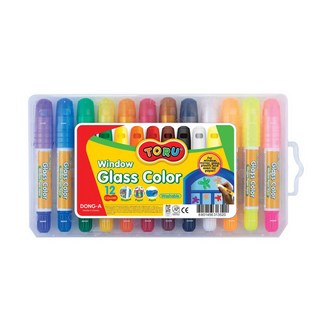 동아연필 토루 윈도우 글라스칼라 12색 젤마카 유리 창문