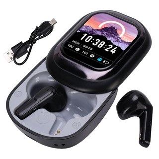 Translation 이어버드 실시간 74개 언어 및 70가지 액센트 번역기 50시간 재생 장치 여행용 스마트 스크린 케이스 포함, Translation 이어버드 실시간, 74개 언어 및