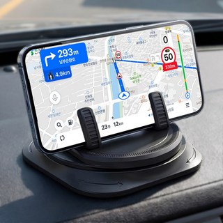 세이보링 차량용 대쉬보드 360도 회전 핸드폰 거치대, Black, 1개