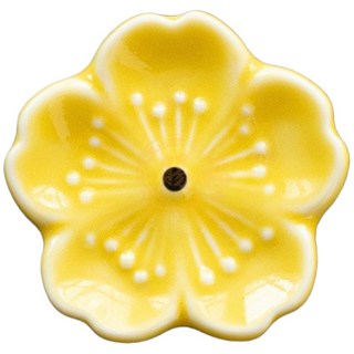 日式櫻花造型線香插/香座, 鵝黃色