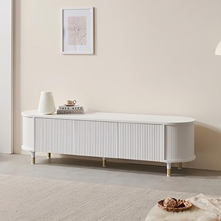 파로마 클래시 템바보드 수납도어 TV 거실장 1600 방문설치, 화이트