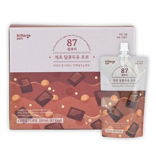 킬로리 제로 달콩 단백질 두유 초코맛, 1박스, 200ml