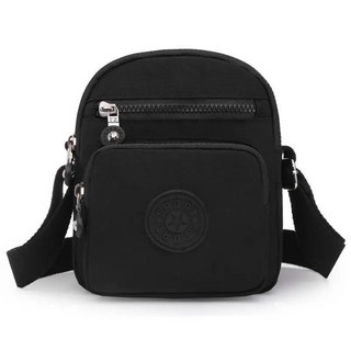 kogiselle 小包 牛津布印花斜挎包 零錢包 時尚迷你單肩包 媽媽包, 黑色