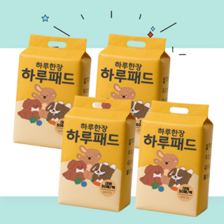 강아지 배변패드 반려견 하루패드, 4개, 50개입