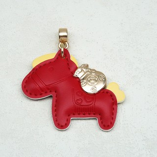 BRLÁTNY 馬造型鑰匙圈, 不油邊大紅色馬, 1個