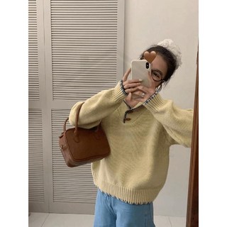 2024新款秋季長袖毛衣女，牛角扣設計，甜美風別緻上衣