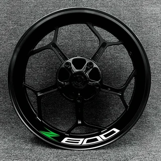 Kawasaki Z800 오토바이 휠 림 스티커 휠 허브 장식 Z800 고반사 데칼 로고에 적합, [10] Z800